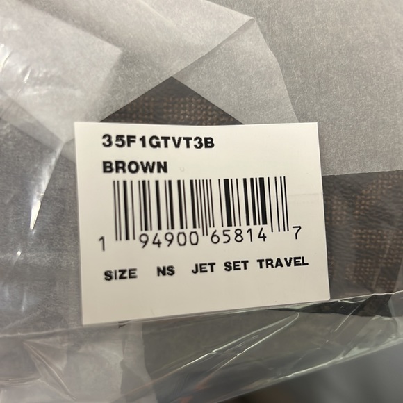 NWT - Michael Kors Jet Set Large Logo Shoulder Bag, Brown - Picture 12 of 12